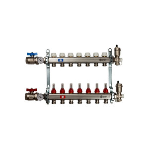 Коллектор из нержавеющей стали в сборе с расходомерами STOUT 7 выходов SMS 0907 000007