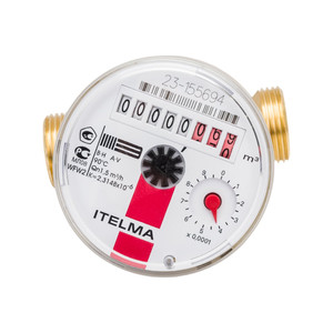 Счетчик горячей воды (Ду=15мм, L=80мм, Qном=1,5 м3/ч) ITELMA WFW20.D080